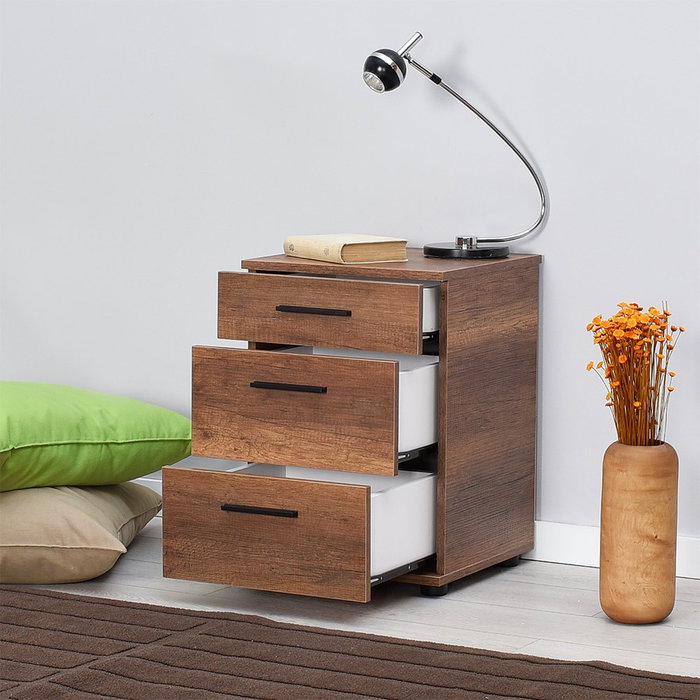 Hanah Home Kmd-530-Oo-1 Mesilla de Noche Oslo y Nogal 40x57x39 cm